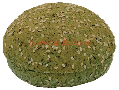 Булочка "Для гамбургера Шпинатна Вегетаріанська 55" з кунжутом